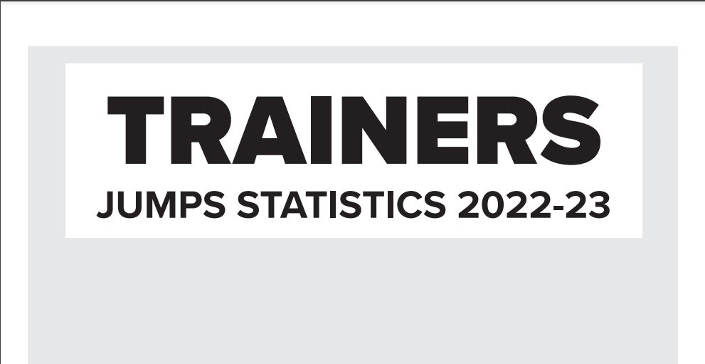Trainer Jumps Statistics for the 2023-24 season - PDF version