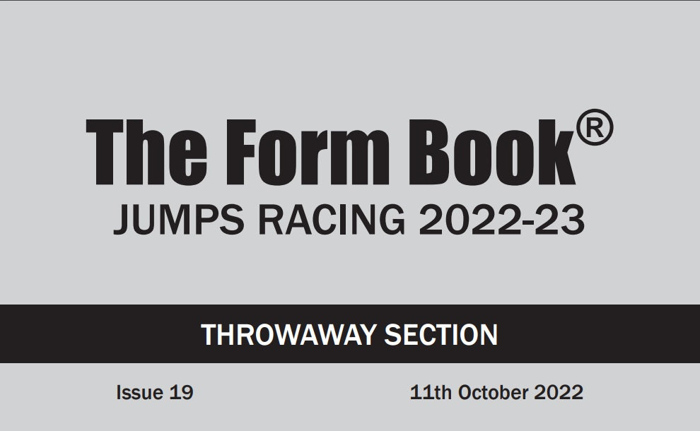 Jumps Formbook 2022-23 - downloadable version (PDF) - Issue 19 - October 11th 2022