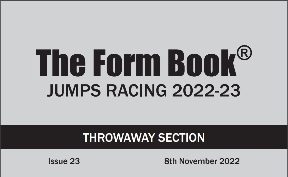 Jumps Formbook 2022-23 - downloadable version (PDF) - Issue 23 - November 8th 2022