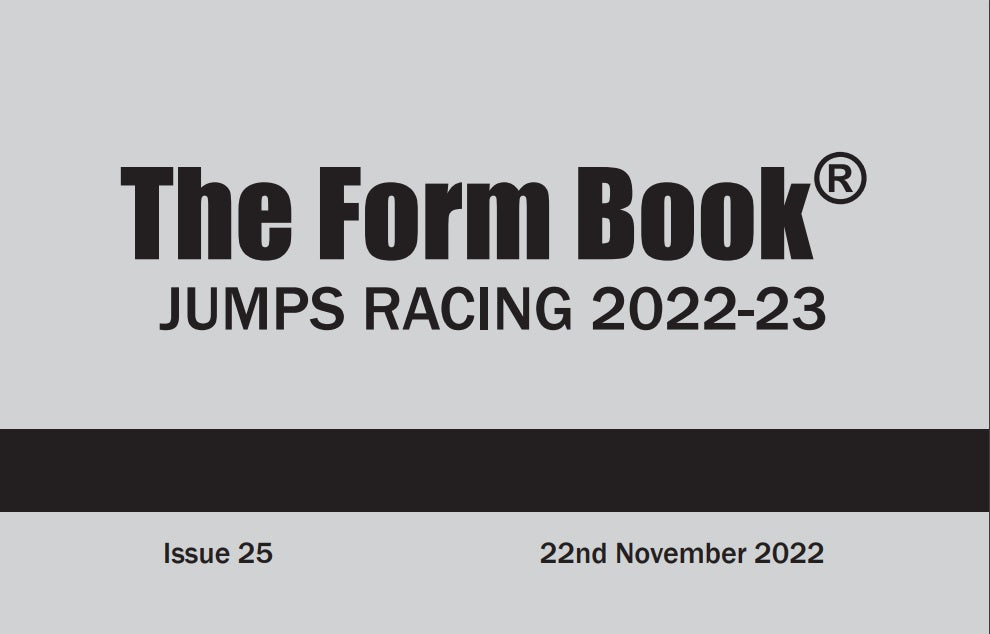 Jumps Formbook 2022-23 - downloadable version (PDF) - Issue 25 - November 22nd 2022